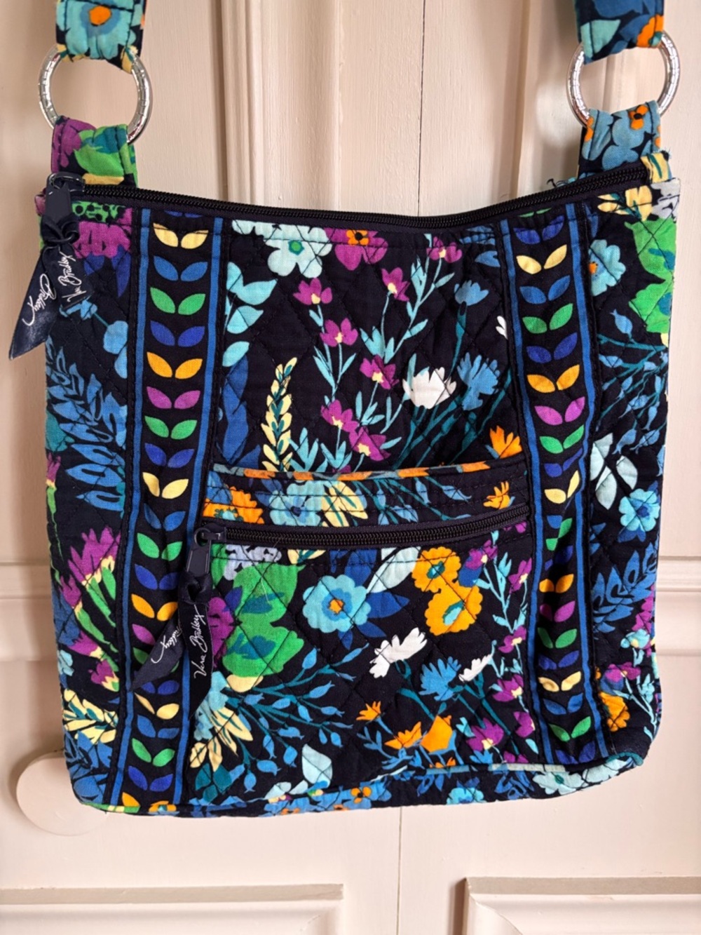 Vera Bradley Quilted Crossbody Bag in Midnight Blues pattern